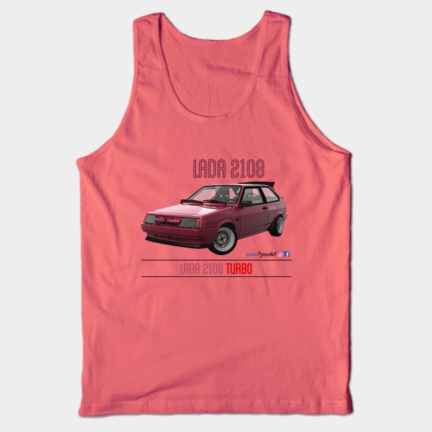 Lada 2108 Turbo Rubin Red Tank Top by PjesusArt